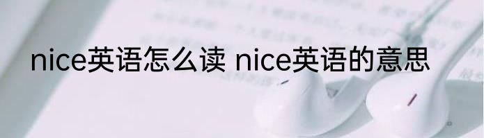 nice英语怎么读 nice英语的意思