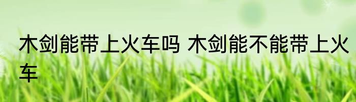 木剑能带上火车吗 木剑能不能带上火车