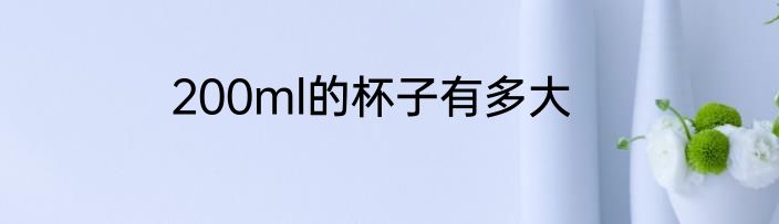 200ml的杯子有多大