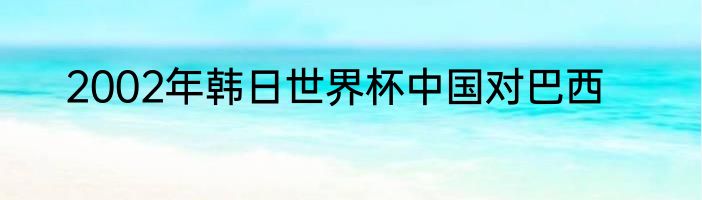 2002年韩日世界杯中国对巴西