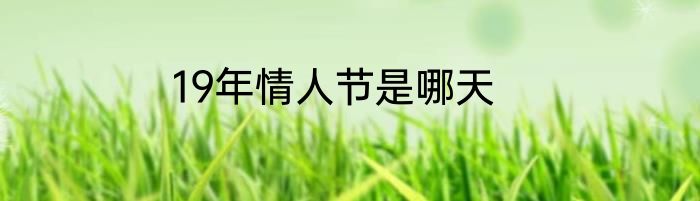 19年情人节是哪天