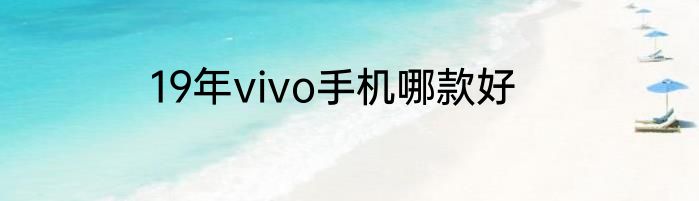 19年vivo手机哪款好