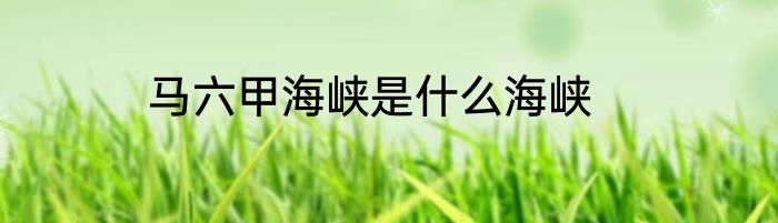 马六甲海峡是什么海峡