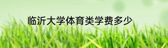 临沂大学体育类学费多少
