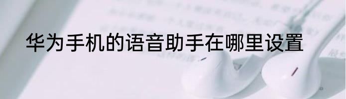 华为手机的语音助手在哪里设置