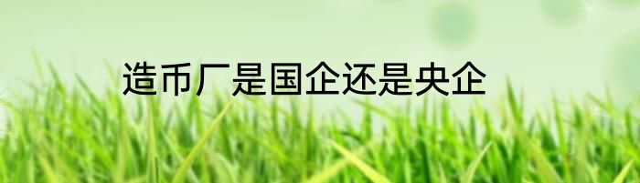 造币厂是国企还是央企