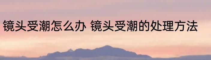 镜头受潮怎么办 镜头受潮的处理方法