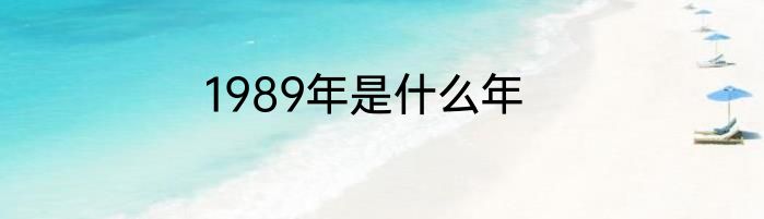 1989年是什么年