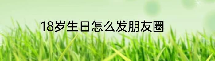 18岁生日怎么发朋友圈