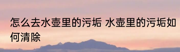 怎么去水壶里的污垢 水壶里的污垢如何清除
