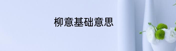 柳意基础意思