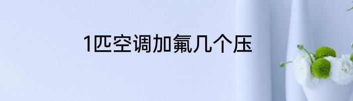 1匹空调加氟几个压