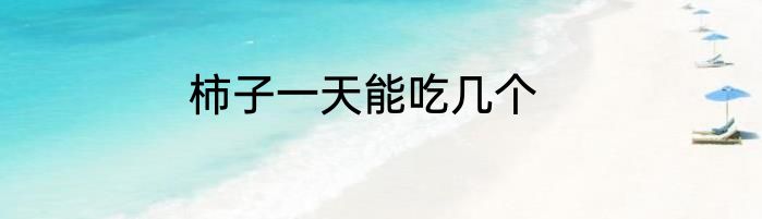 柿子一天能吃几个