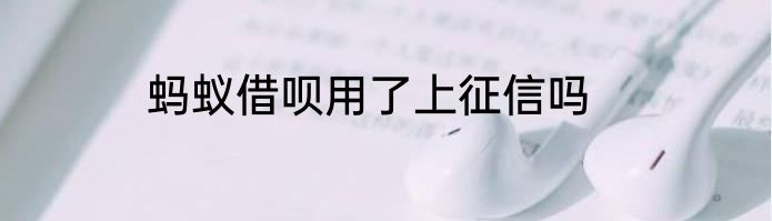 蚂蚁借呗用了上征信吗