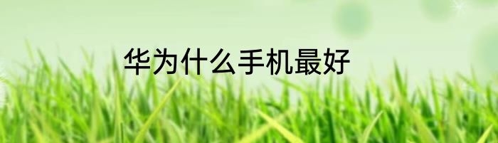华为什么手机最好