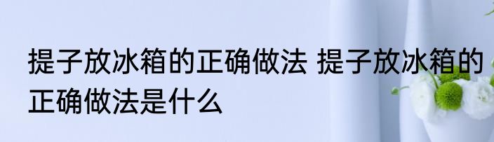 提子放冰箱的正确做法 提子放冰箱的正确做法是什么