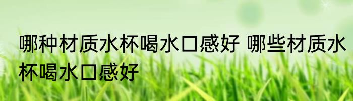 哪种材质水杯喝水口感好 哪些材质水杯喝水口感好