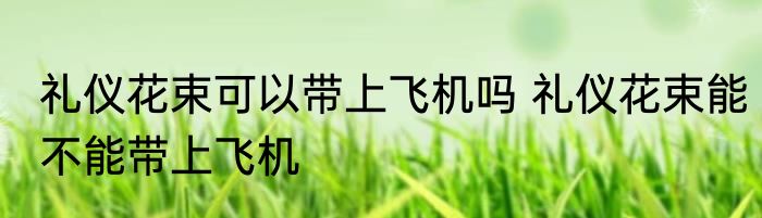 礼仪花束可以带上飞机吗 礼仪花束能不能带上飞机
