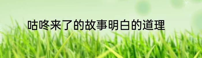 咕咚来了的故事明白的道理