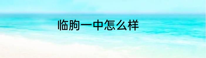 临朐一中怎么样