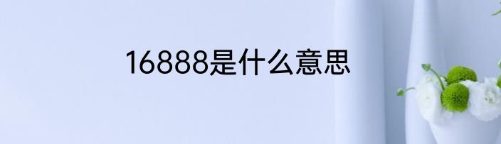 16888是什么意思