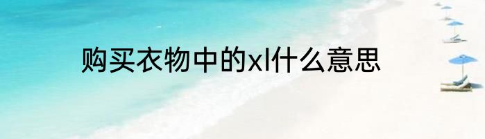 购买衣物中的xl什么意思