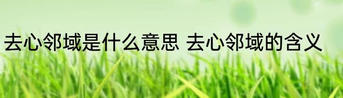去心邻域是什么意思 去心邻域的含义