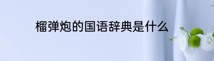 榴弹炮的国语辞典是什么
