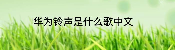 华为铃声是什么歌中文