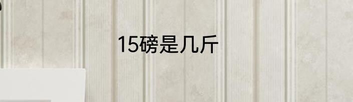 15磅是几斤