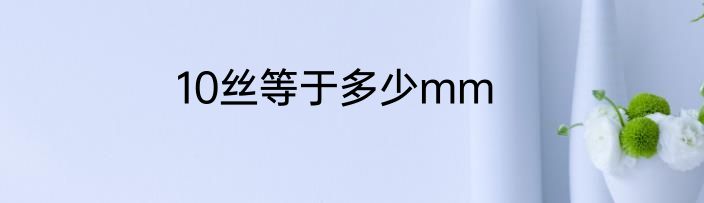 10丝等于多少mm