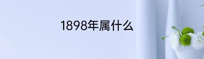 1898年属什么
