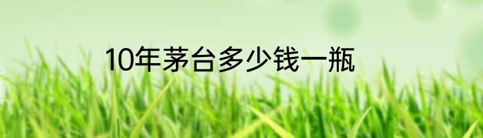 10年茅台多少钱一瓶