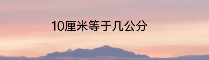 10厘米等于几公分