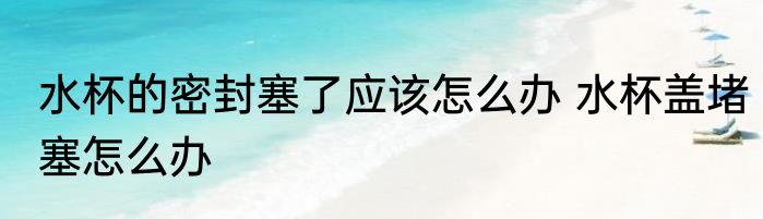 水杯的密封塞了应该怎么办 水杯盖堵塞怎么办