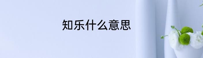 知乐什么意思