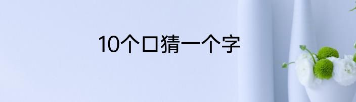 10个口猜一个字