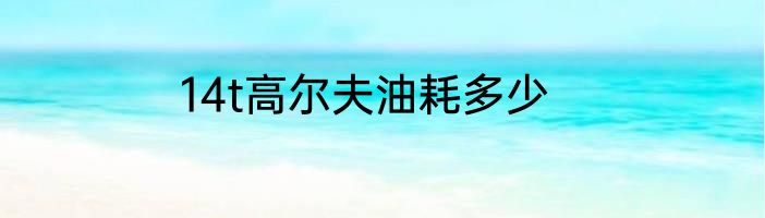 14t高尔夫油耗多少