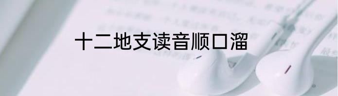 十二地支读音顺口溜