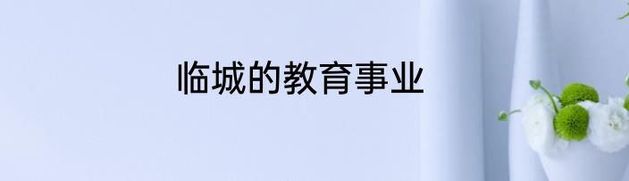 临城的教育事业