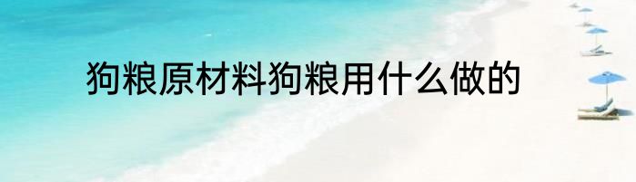 狗粮原材料狗粮用什么做的