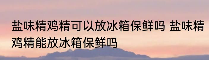 盐味精鸡精可以放冰箱保鲜吗 盐味精鸡精能放冰箱保鲜吗