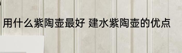 用什么紫陶壶最好 建水紫陶壶的优点