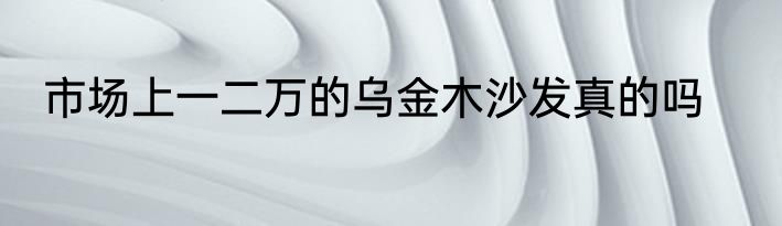 市场上一二万的乌金木沙发真的吗