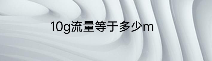 10g流量等于多少m