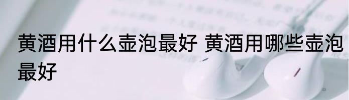 黄酒用什么壶泡最好 黄酒用哪些壶泡最好