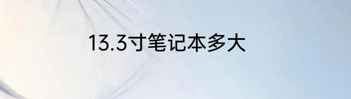 13.3寸笔记本多大