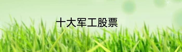 十大军工股票
