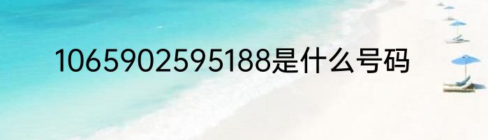 1065902595188是什么号码