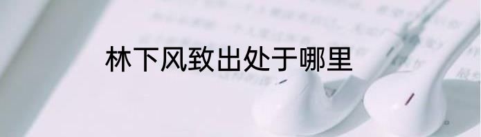 林下风致出处于哪里